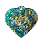 Abstract petals Dog Tag Heart (One Side) Front