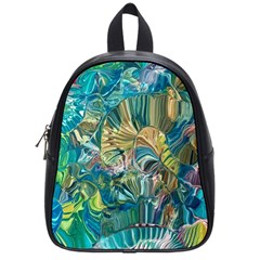 Abstract Petals School Bag (small) by kaleidomarblingart