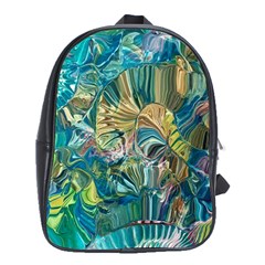 Abstract Petals School Bag (xl) by kaleidomarblingart