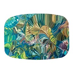 Abstract Petals Mini Square Pill Box by kaleidomarblingart