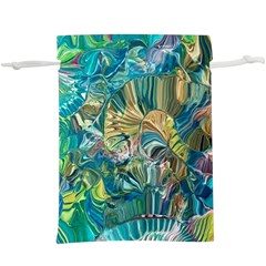 Abstract Petals Lightweight Drawstring Pouch (xl) by kaleidomarblingart