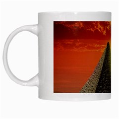 Pyramids Egypt Monument Landmark Sunrise Sunset Egyptian White Mug by Proyonanggan