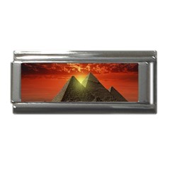 Pyramids Egypt Monument Landmark Sunrise Sunset Egyptian Superlink Italian Charm (9mm) by Proyonanggan