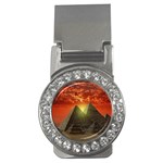 Pyramids Egypt Monument Landmark Sunrise Sunset Egyptian Money Clips (CZ)  Front