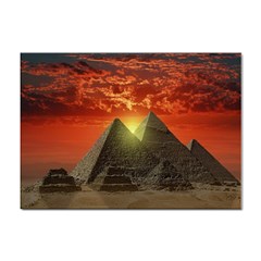 Pyramids Egypt Monument Landmark Sunrise Sunset Egyptian Sticker A4 (10 Pack) by Proyonanggan