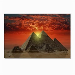 Pyramids Egypt Monument Landmark Sunrise Sunset Egyptian Postcard 4 x 6  (pkg Of 10) by Proyonanggan