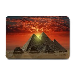 Pyramids Egypt Monument Landmark Sunrise Sunset Egyptian Small Doormat by Proyonanggan