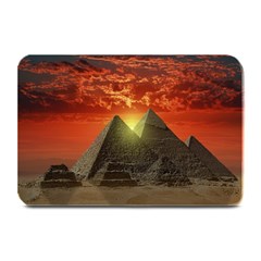 Pyramids Egypt Monument Landmark Sunrise Sunset Egyptian Plate Mats by Proyonanggan