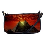 Pyramids Egypt Monument Landmark Sunrise Sunset Egyptian Shoulder Clutch Bag Front