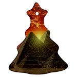 Pyramids Egypt Monument Landmark Sunrise Sunset Egyptian Christmas Tree Ornament (Two Sides) Front