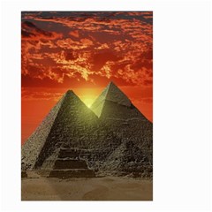 Pyramids Egypt Monument Landmark Sunrise Sunset Egyptian Small Garden Flag (two Sides) by Proyonanggan