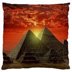 Pyramids Egypt Monument Landmark Sunrise Sunset Egyptian Large Cushion Case (Two Sides) Front