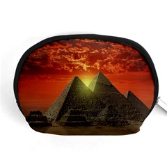 Pyramids Egypt Monument Landmark Sunrise Sunset Egyptian Accessory Pouch (medium) by Proyonanggan