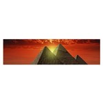 Pyramids Egypt Monument Landmark Sunrise Sunset Egyptian Oblong Satin Scarf (16  x 60 ) Front