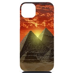 Pyramids Egypt Monument Landmark Sunrise Sunset Egyptian Iphone 14 Plus Black Uv Print Case by Proyonanggan