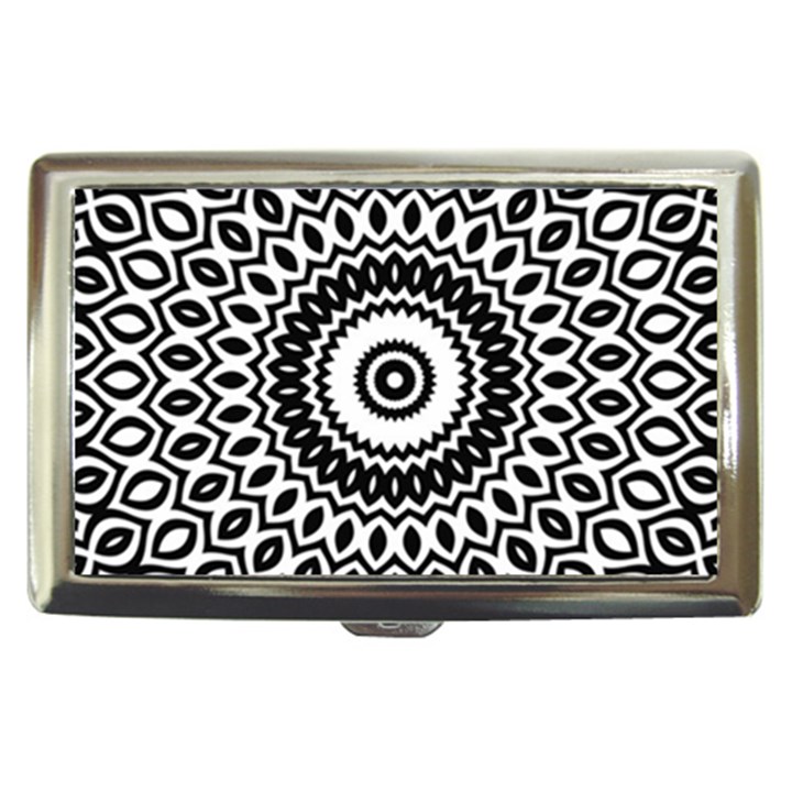 Circular Concentric Radial Symmetry Abstract Cigarette Money Case