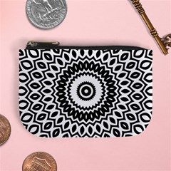 Circular Concentric Radial Symmetry Abstract Mini Coin Purse by Proyonanggan