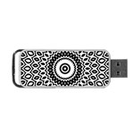 Circular Concentric Radial Symmetry Abstract Portable USB Flash (One Side) Front