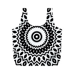 Circular Concentric Radial Symmetry Abstract Full Print Recycle Bag (m) by Proyonanggan