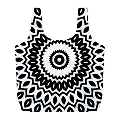 Circular Concentric Radial Symmetry Abstract Full Print Recycle Bag (L)