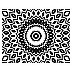 Circular Concentric Radial Symmetry Abstract Two Sides Premium Plush Fleece Blanket (Teen Size)