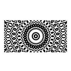 Circular Concentric Radial Symmetry Abstract Satin Wrap 35  x 70 