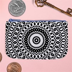 Circular Concentric Radial Symmetry Abstract Large Coin Purse by Proyonanggan