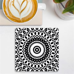 Circular Concentric Radial Symmetry Abstract Uv Print Square Tile Coaster  by Proyonanggan