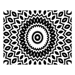 Circular Concentric Radial Symmetry Abstract Premium Plush Fleece Blanket (Large)