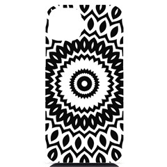 Circular Concentric Radial Symmetry Abstract iPhone 14 Plus Black UV Print Case