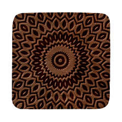 Circular Concentric Radial Symmetry Abstract Square Wood Guitar Pick Holder Case And Picks Set