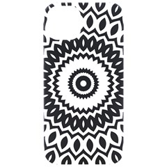 Circular Concentric Radial Symmetry Abstract Iphone 15 Pro Black Uv Print Pc Hardshell Case