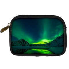 Iceland Aurora Borealis Digital Camera Leather Case by Proyonanggan