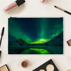 Iceland Aurora Borealis Cosmetic Bag (large) by Proyonanggan