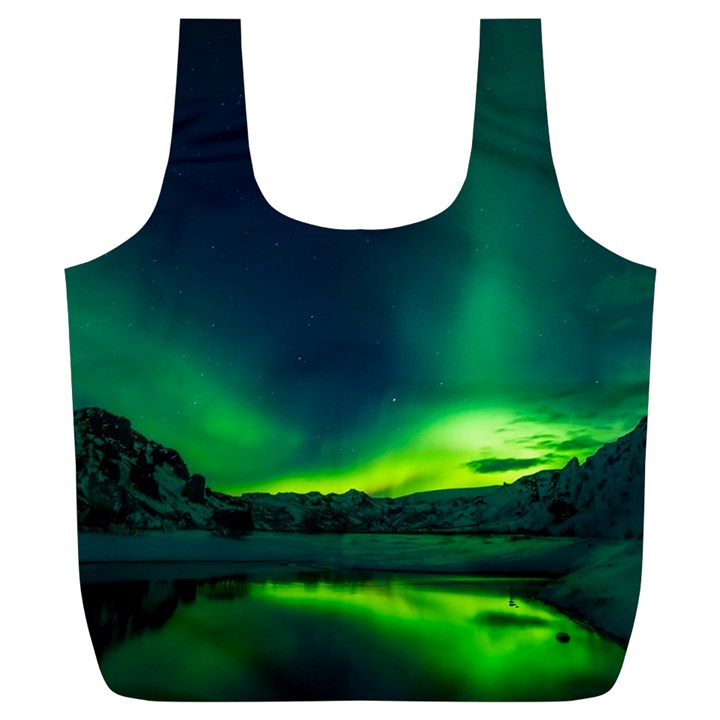 Iceland Aurora Borealis Full Print Recycle Bag (XL)