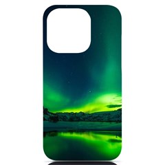 Iceland Aurora Borealis Iphone 14 Pro Black Uv Print Case by Proyonanggan