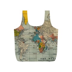 Vintage World Map Full Print Recycle Bag (s) by Proyonanggan