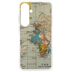 Vintage World Map Samsung Galaxy S24 Ultra 6 9 Inch Tpu Uv Case by Proyonanggan