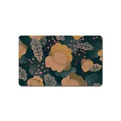 Flower Patterns Pattern Beige Green Magnet (name Card) by Proyonanggan