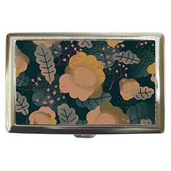 Flower Patterns Pattern Beige Green Cigarette Money Case by Proyonanggan