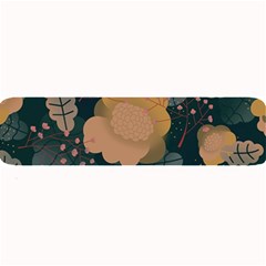 Flower Patterns Pattern Beige Green Large Bar Mat by Proyonanggan