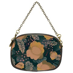 Flower Patterns Pattern Beige Green Chain Purse (one Side) by Proyonanggan