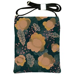 Flower Patterns Pattern Beige Green Shoulder Sling Bag by Proyonanggan