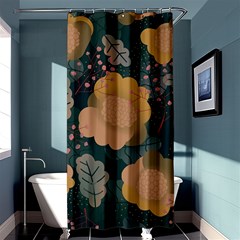 Flower Patterns Pattern Beige Green Shower Curtain 36  X 72  (stall)  by Proyonanggan