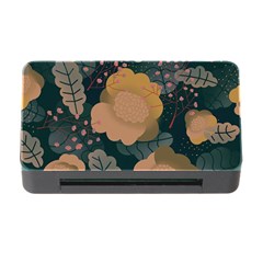 Flower Patterns Pattern Beige Green Memory Card Reader With Cf by Proyonanggan