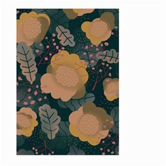 Flower Patterns Pattern Beige Green Large Garden Flag (two Sides) by Proyonanggan