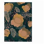 Flower Patterns Pattern Beige Green Large Garden Flag (Two Sides) Front