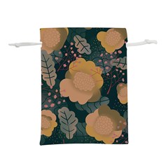 Flower Patterns Pattern Beige Green Lightweight Drawstring Pouch (m) by Proyonanggan