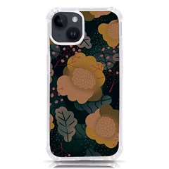 Flower Patterns Pattern Beige Green Iphone 14 Tpu Uv Print Case by Proyonanggan