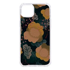 Flower Patterns Pattern Beige Green Iphone 14 Plus Tpu Uv Print Case by Proyonanggan